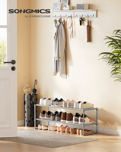 Shoe Rack, 2-Tier Shoe Organizer, Metal Storage Shelf - image 2