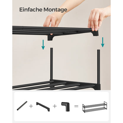 2-Tier Metal Shoe Rack 30 x 116 x 34 cm