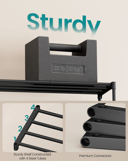Shoe Rack for Closet, Compact Metal Shoe Organizer Shelf for Entryway - image 3