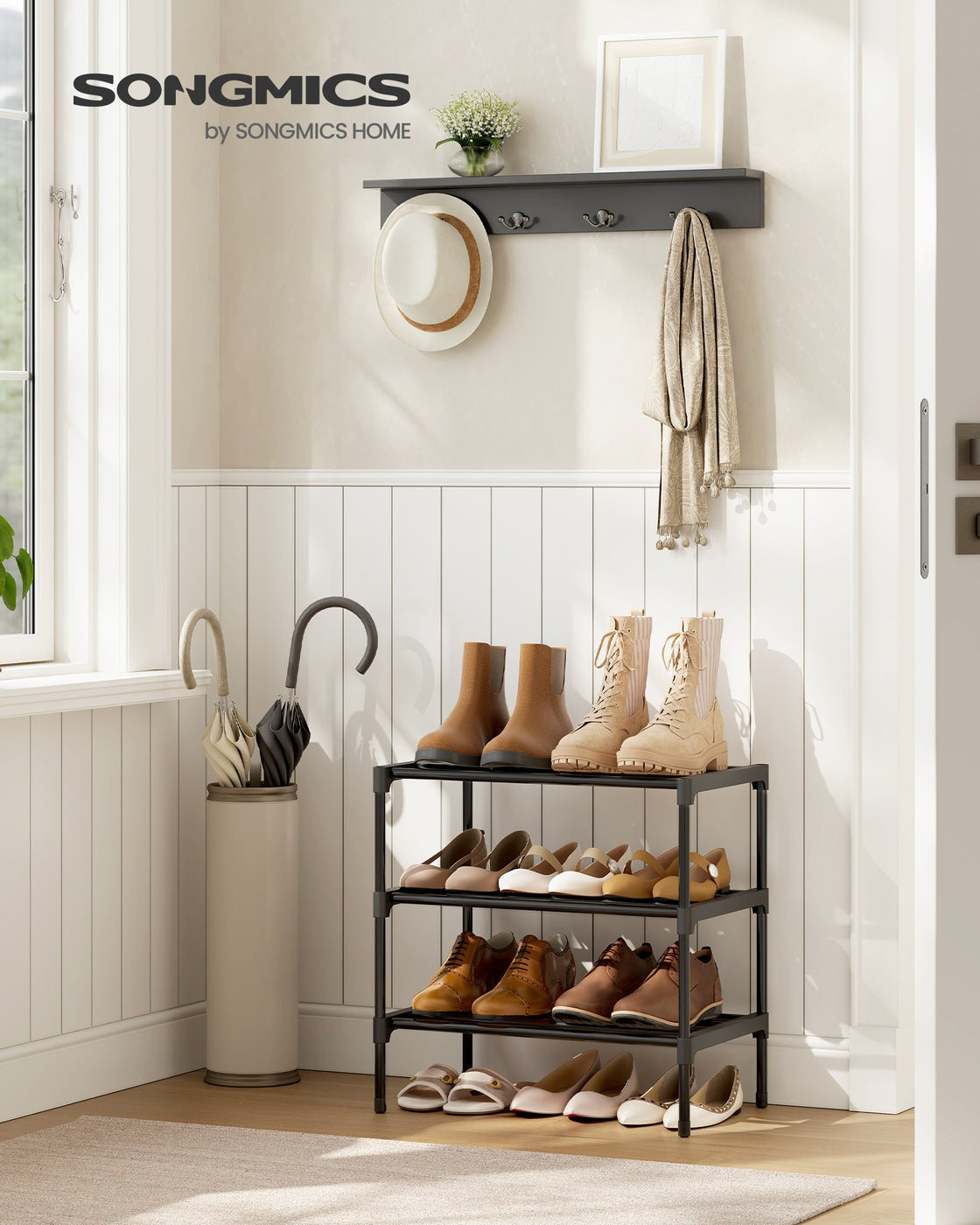 Shoe Rack for Closet, Compact Metal Shoe Organizer Shelf for Entryway - image 8