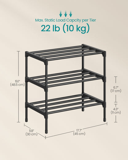Shoe Rack for Closet, Compact Metal Shoe Organizer Shelf for Entryway - image 12
