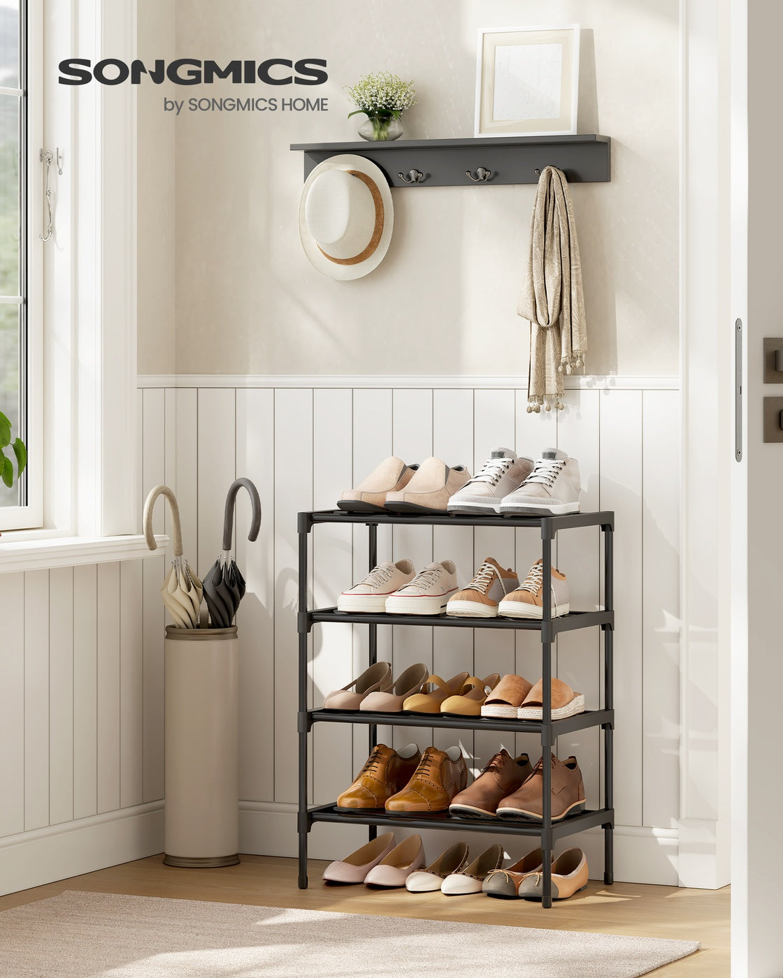 Shoe Rack for Closet, Compact Metal Shoe Organizer Shelf for Entryway - image 15