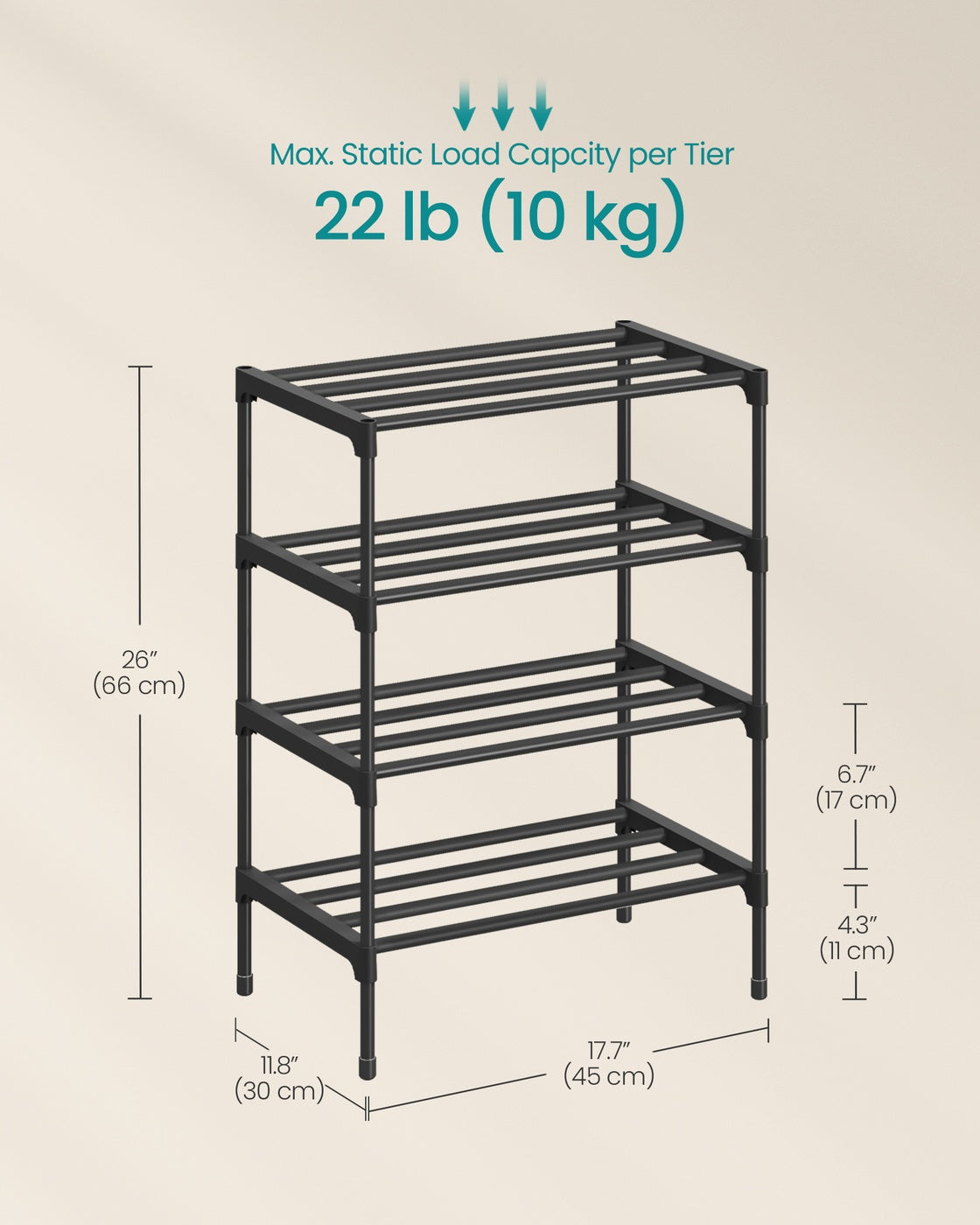 Shoe Rack for Closet, Compact Metal Shoe Organizer Shelf for Entryway - image 18