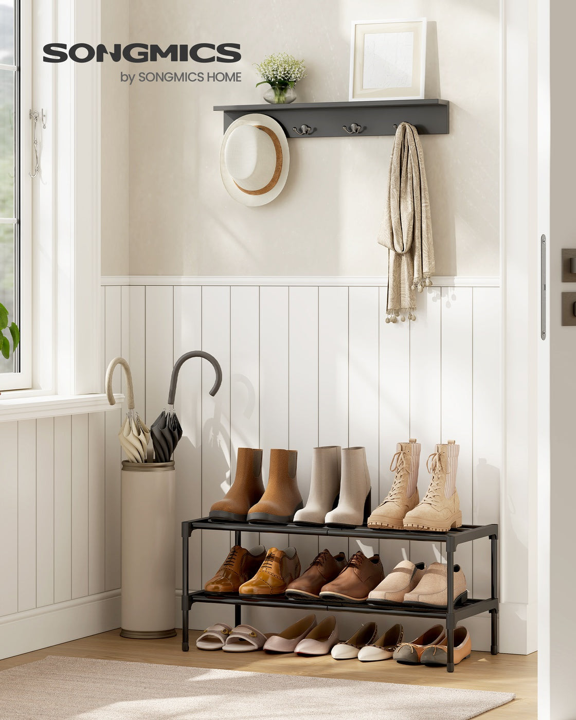 Shoe Rack for Closet, Compact Metal Shoe Organizer Shelf for Entryway - image 21