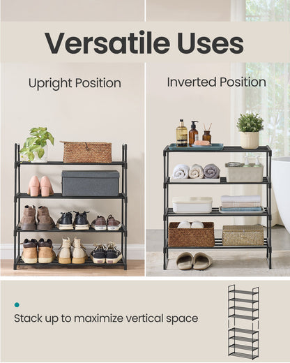 Shoe Rack 2-Tier Shoe Organizer 11.8 x 26.8 x 13.2 Inches Black - image 10