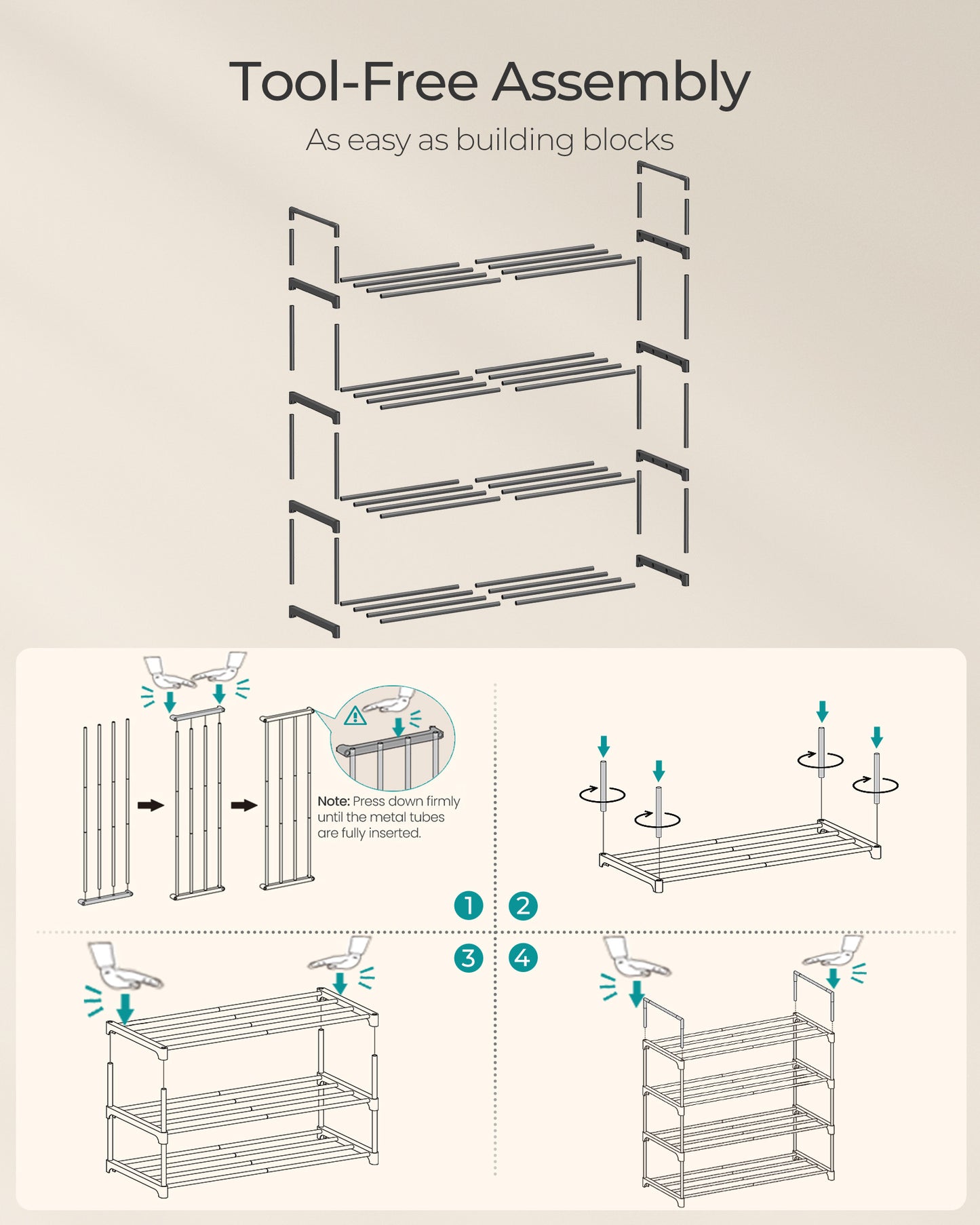 Shoe Rack 2-Tier Shoe Organizer 11.8 x 26.8 x 13.2 Inches Black - image 13