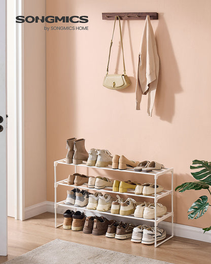 Shoe Rack 3-Tier Shoe Organizer 11.8 x 36.2 x 21.7 Inches Pearl White - image 2