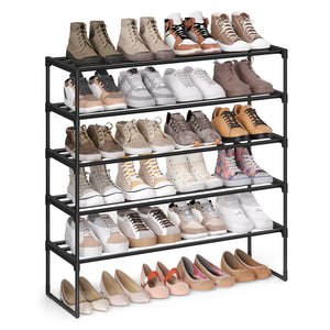 Shoe Rack, 5-Tier Shoe Organizer, Metal Storage Shelf