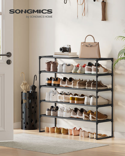 Shoe Rack, 5-Tier Shoe Organizer, Metal Storage Shelf