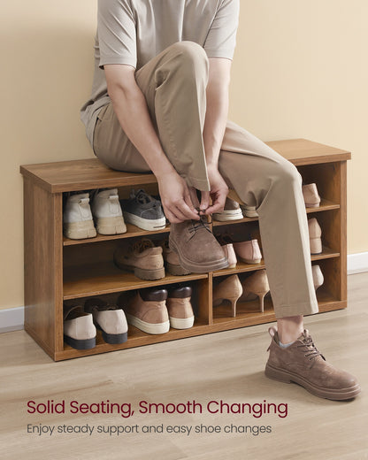 Shoe Storage Bench with Removable Cushion - image 11