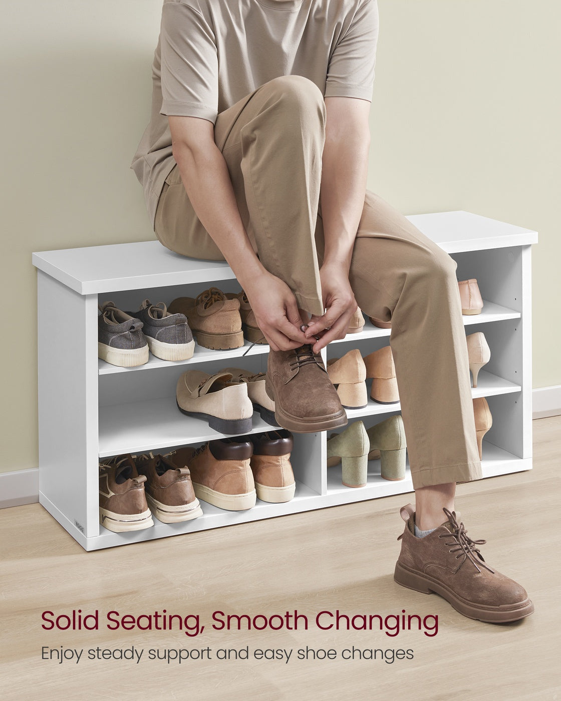 Shoe Storage Bench with Removable Cushion - image 17