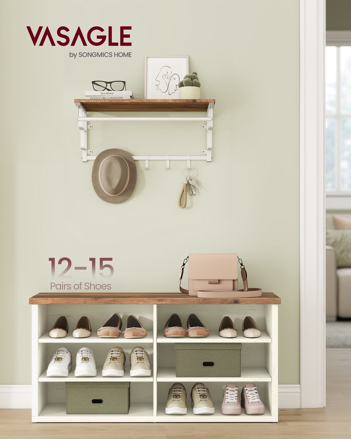 Shoe Storage Bench with Removable Cushion - image 20