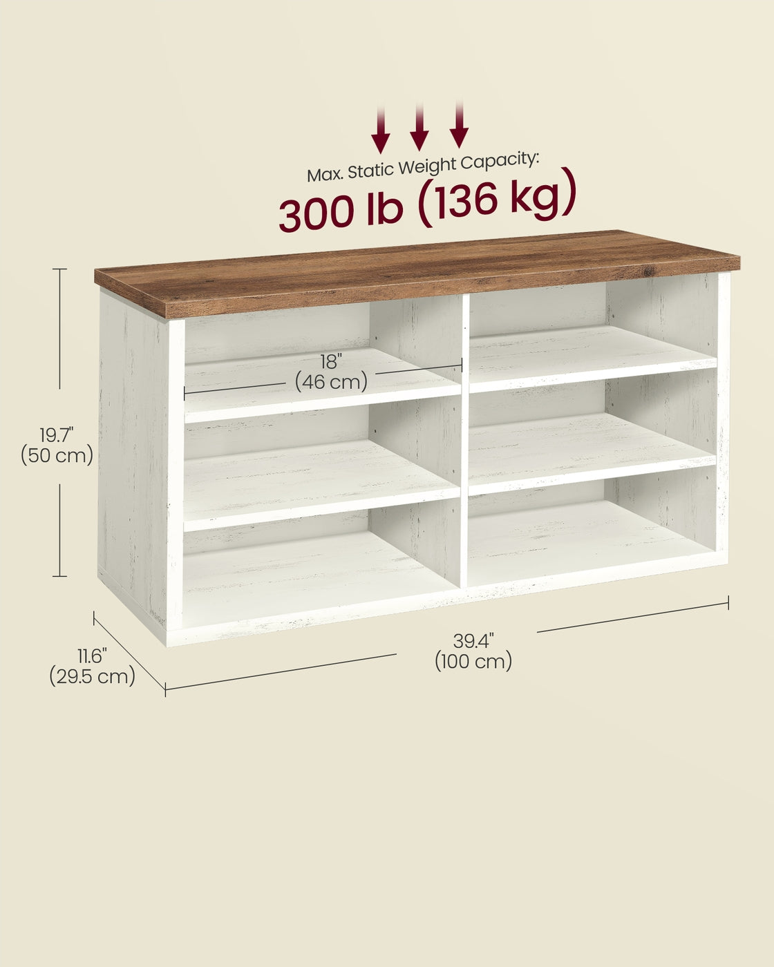 Shoe Storage Bench with Removable Cushion - image 24