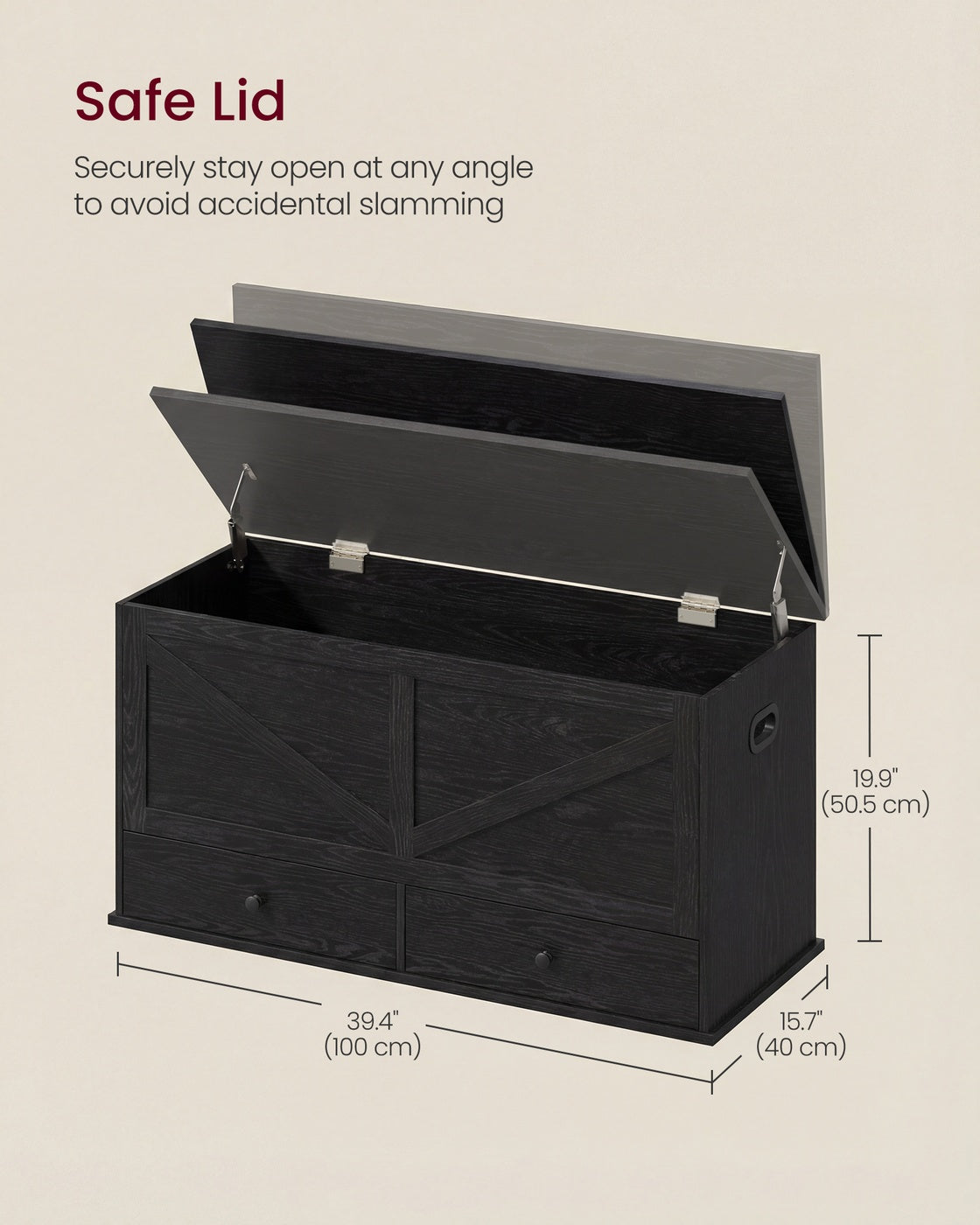 Farmhouse storage bench with fabric drawers for entryway or bedroom - image 14