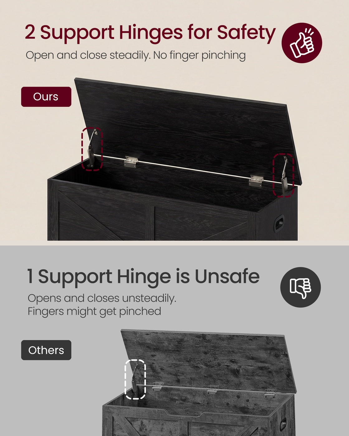 Farmhouse storage bench with fabric drawers for entryway or bedroom - image 13