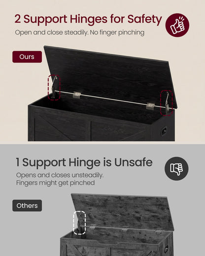 Farmhouse storage bench with fabric drawers for entryway or bedroom - image 13