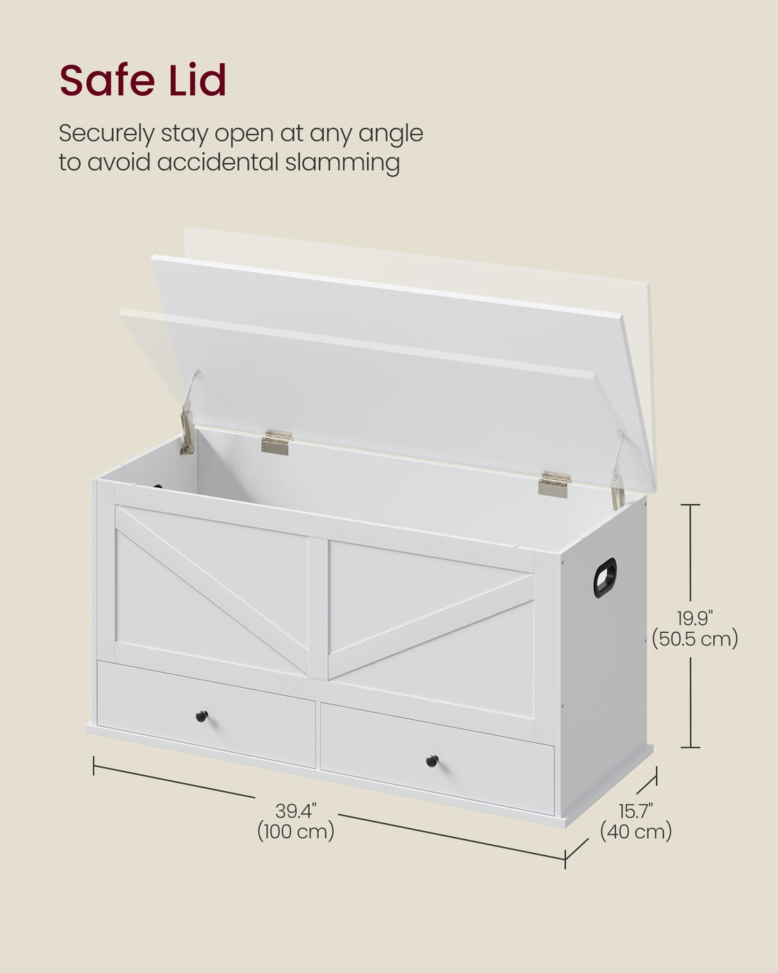 Farmhouse storage bench with fabric drawers for entryway or bedroom - image 21