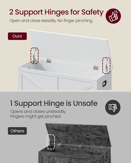 Farmhouse storage bench with fabric drawers for entryway or bedroom - image 20