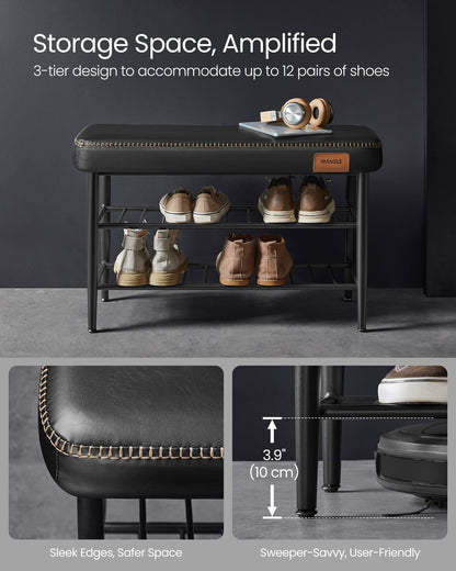 EKHO Collection - Shoe Bench with Metal Shelves - HWLEXTRA 