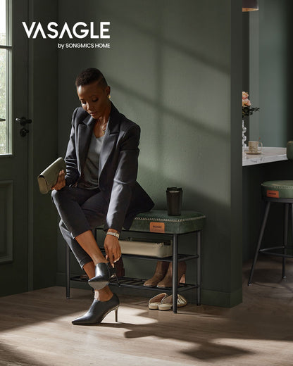 EKHO Collection - Shoe Bench with Metal Shelves - HWLEXTRA 