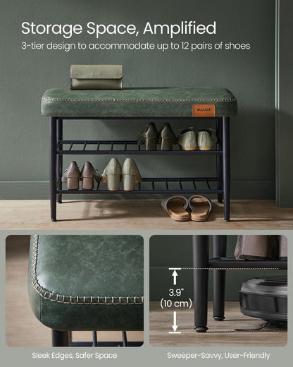 EKHO Collection - Shoe Bench with Metal Shelves - HWLEXTRA 