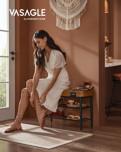 EKHO Collection - Shoe Bench with Metal Shelves - HWLEXTRA 
