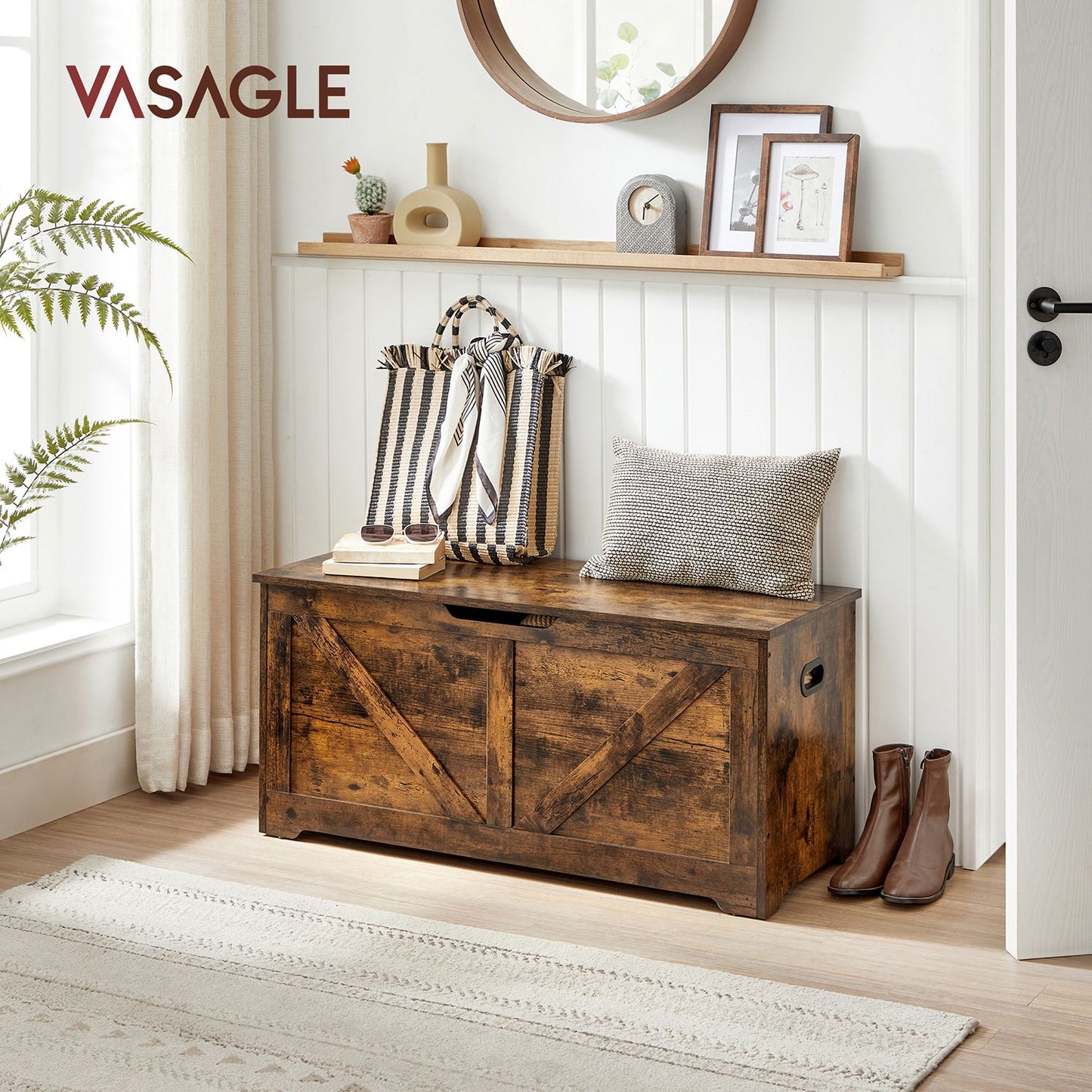 Storage Trunk with 2 Safety Hinges