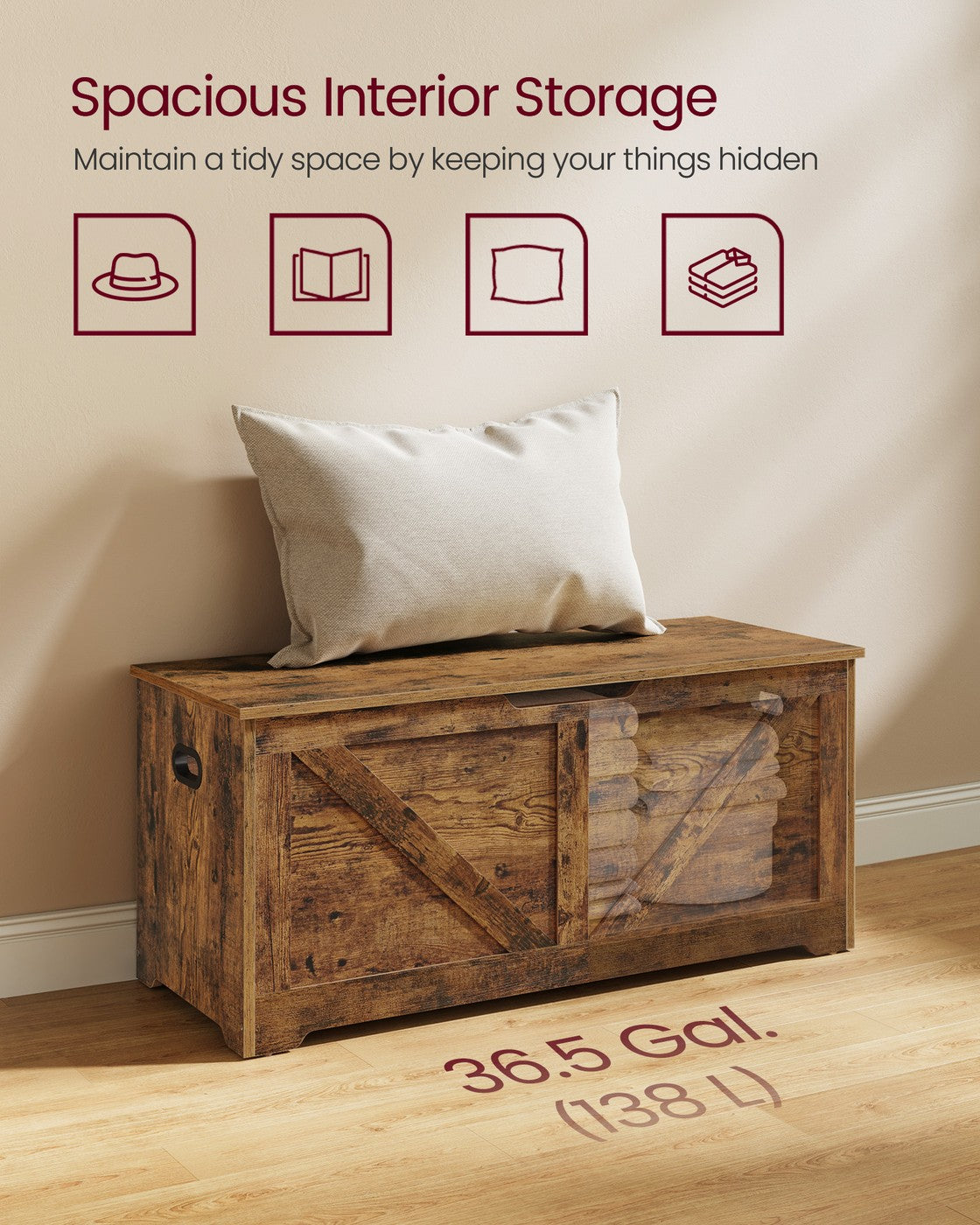 Storage Bench Matte White 40 x 80 x 46 cm - image 38