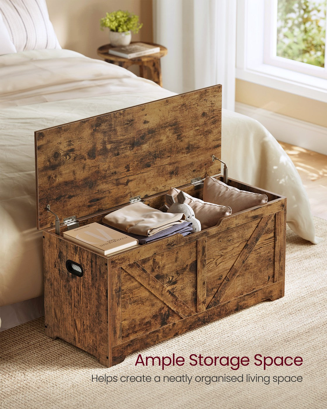 Storage Bench Matte White 40 x 80 x 46 cm - image 41