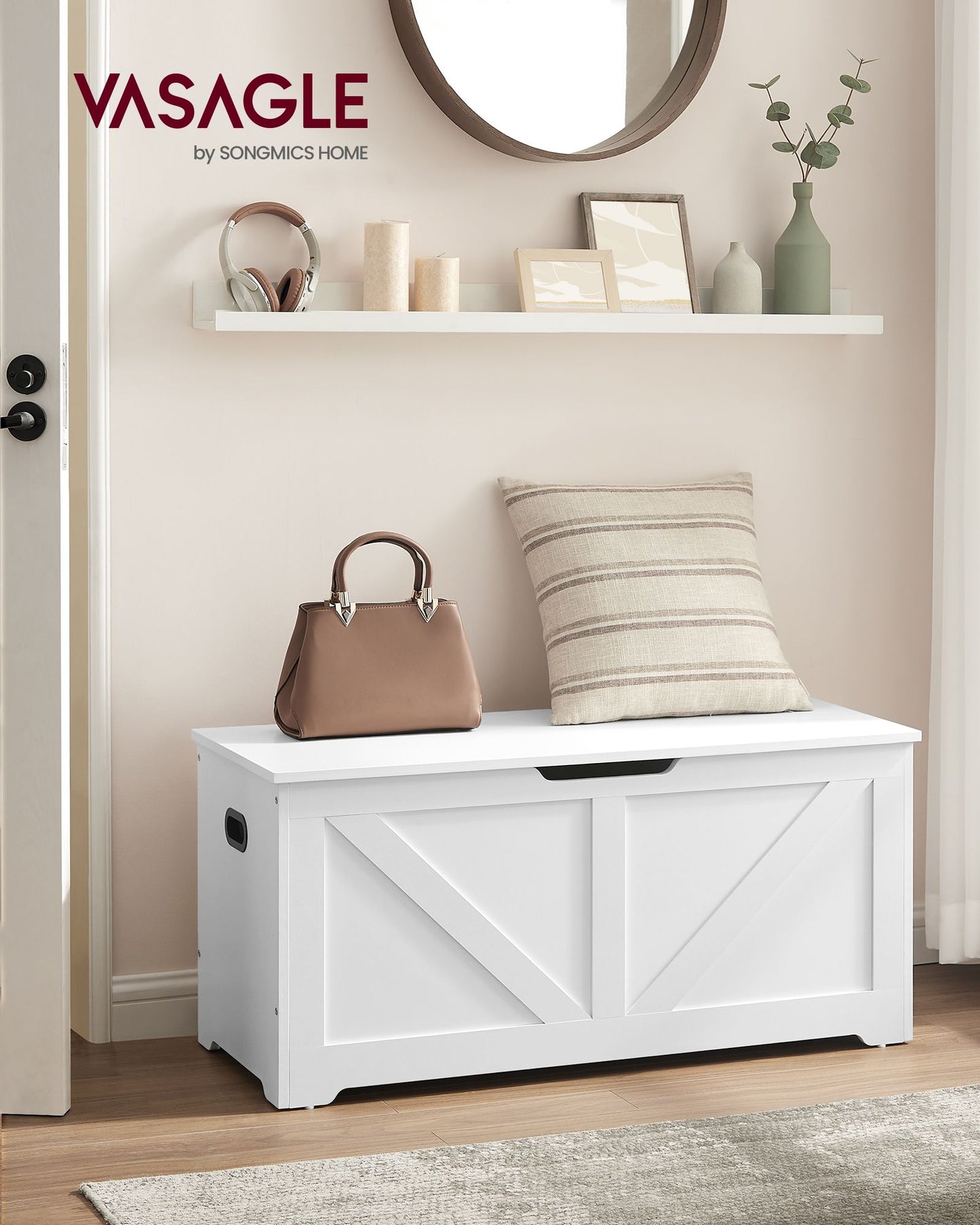 Storage Bench Matte White 40 x 80 x 46 cm - image 27