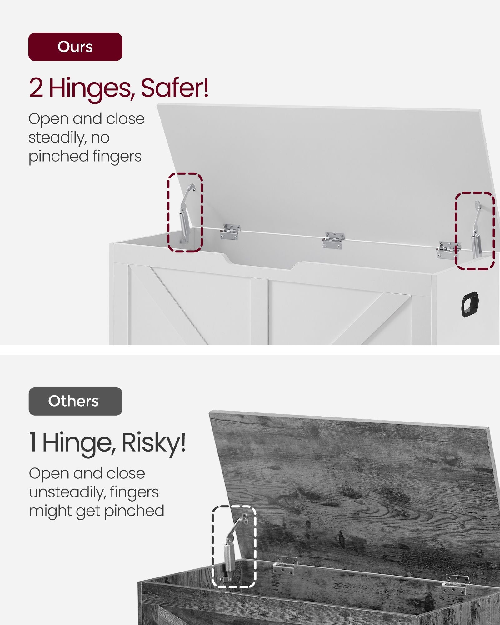Storage Bench Matte White 40 x 80 x 46 cm - image 30