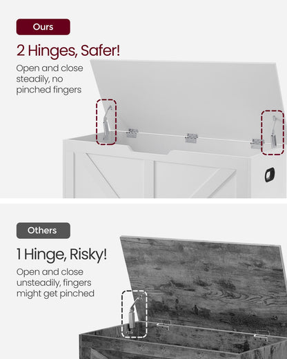 Storage Bench Matte White 40 x 80 x 46 cm - image 30