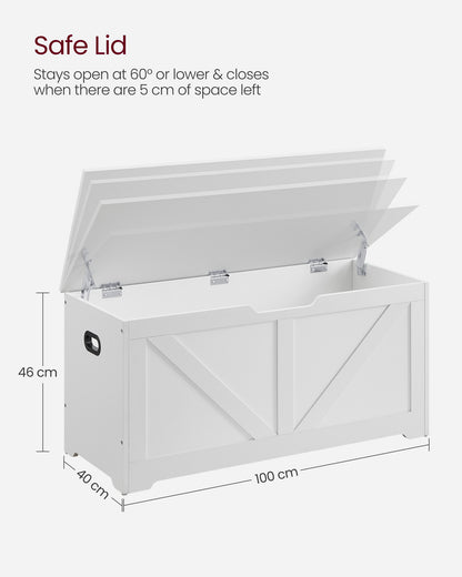Storage Bench Matte White 40 x 80 x 46 cm - image 32