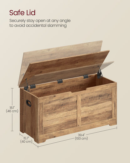 Storage Chest with 2 Safety Hinges