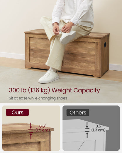 Storage Chest with 2 Safety Hinges
