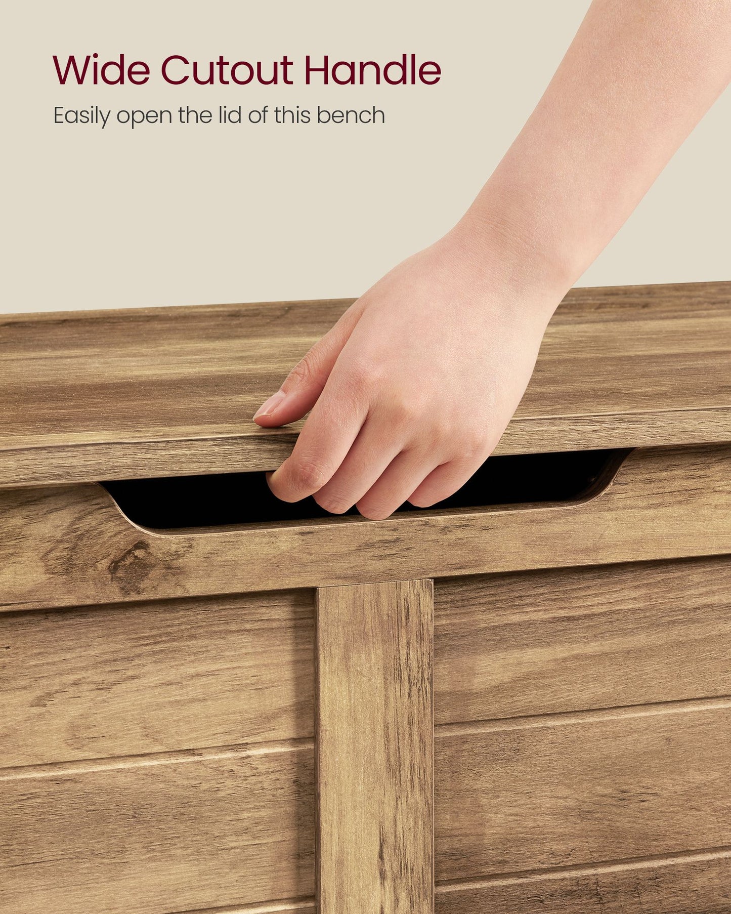 Storage Chest with 2 Safety Hinges