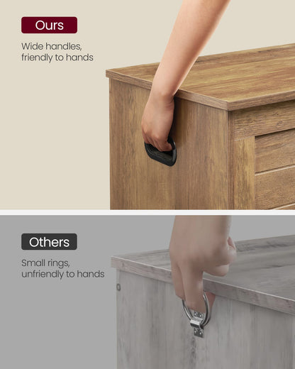 Storage Chest with 2 Safety Hinges