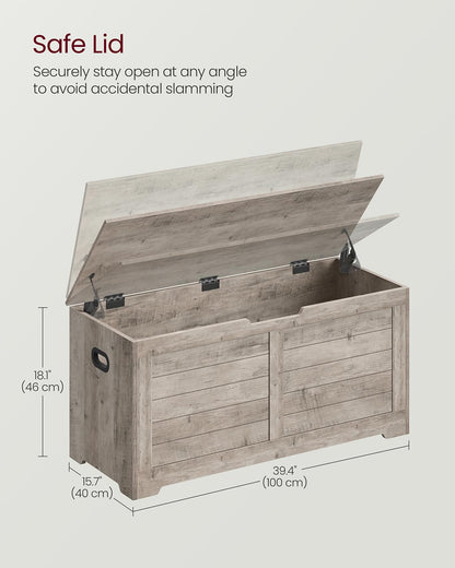 Storage Chest with 2 Safety Hinges