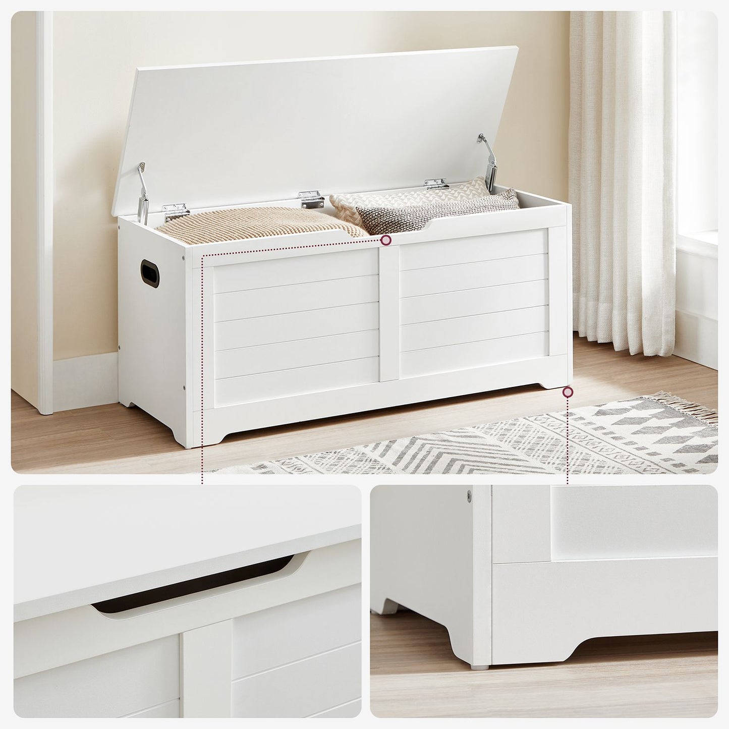 Storage Bench Matte White - image 7