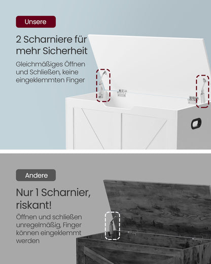 Storage Bench Matte White 40 x 80 x 46 cm