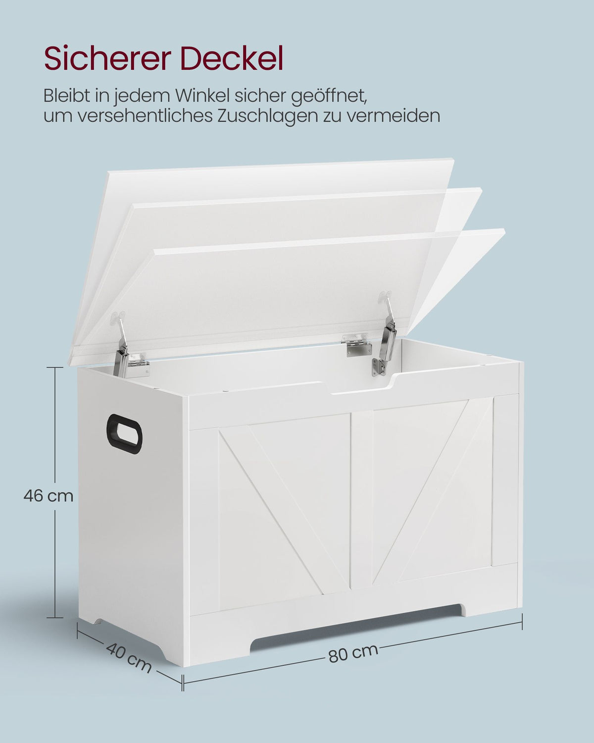 Storage Bench Matte White 40 x 80 x 46 cm