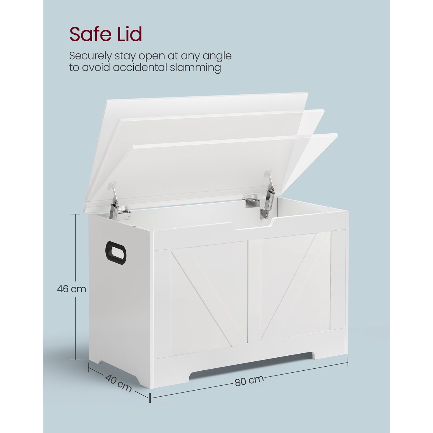 Storage Bench Matte White 40 x 80 x 46 cm - image 8
