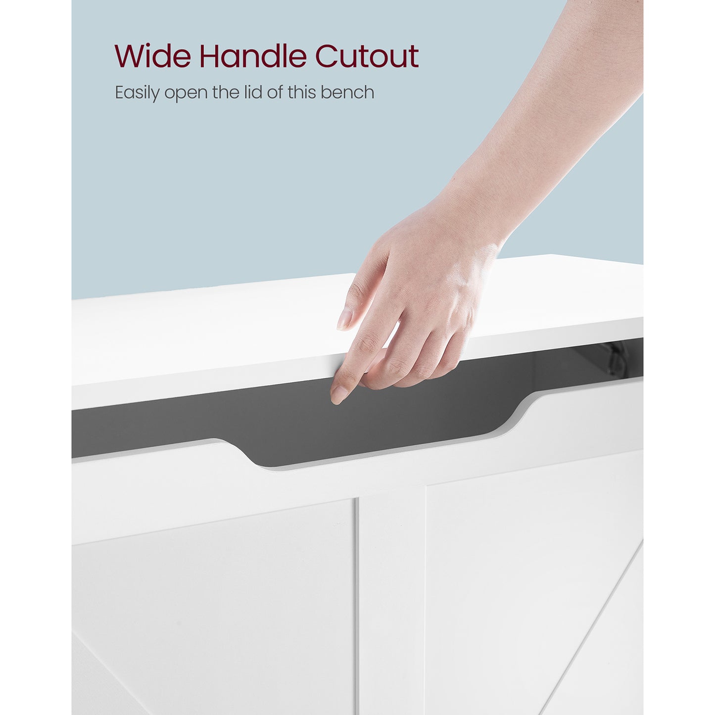 Storage Bench Matte White 40 x 80 x 46 cm - image 9