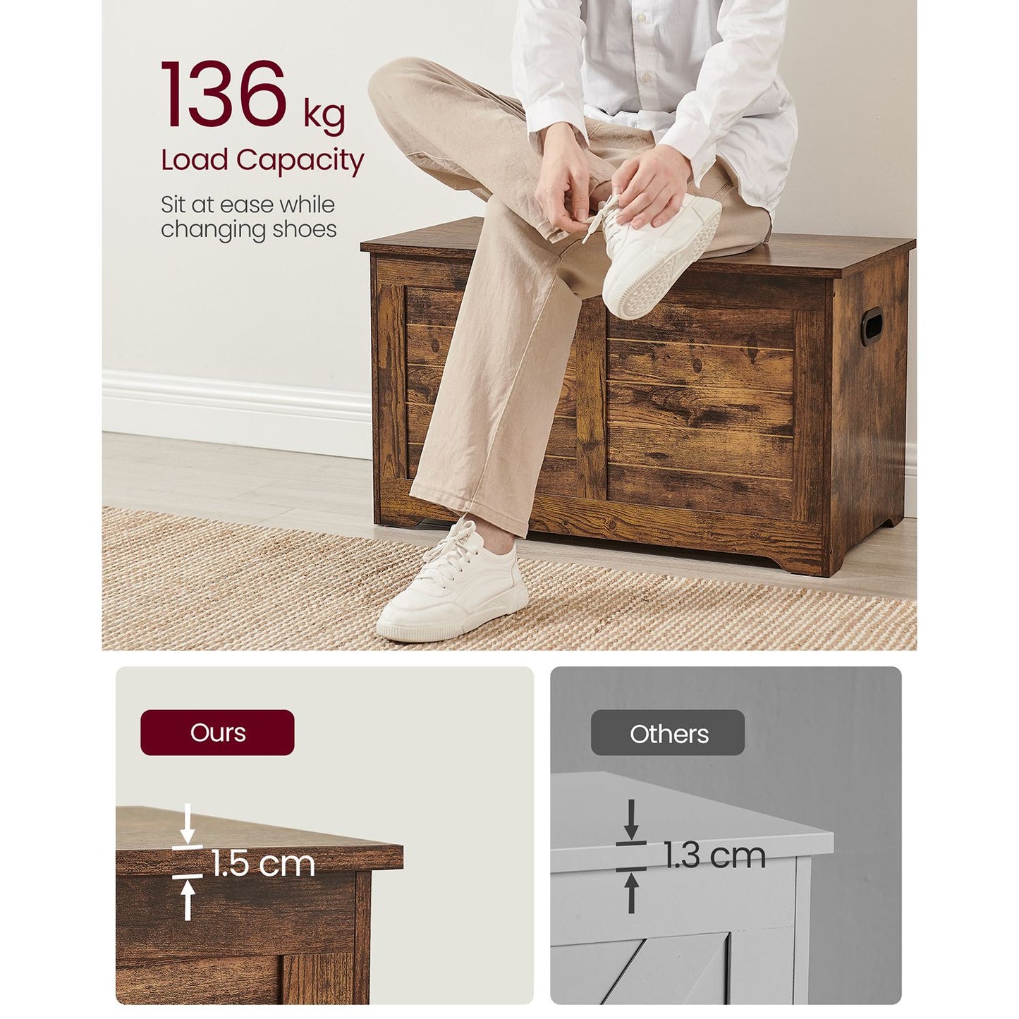 Storage Bench Matte White - image 25