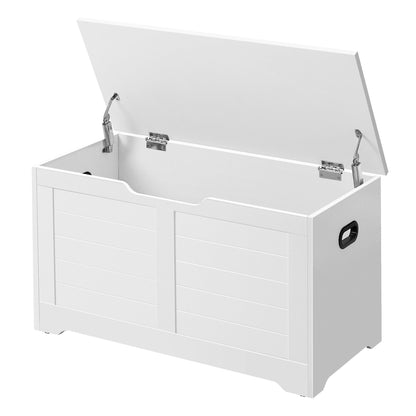 Blanket Storage Box, Shoe Bench with Storage, for Bedroom, Hallway, Living Room, White - image 11