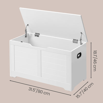 Blanket Storage Box, Shoe Bench with Storage, for Bedroom, Hallway, Living Room, White - image 13