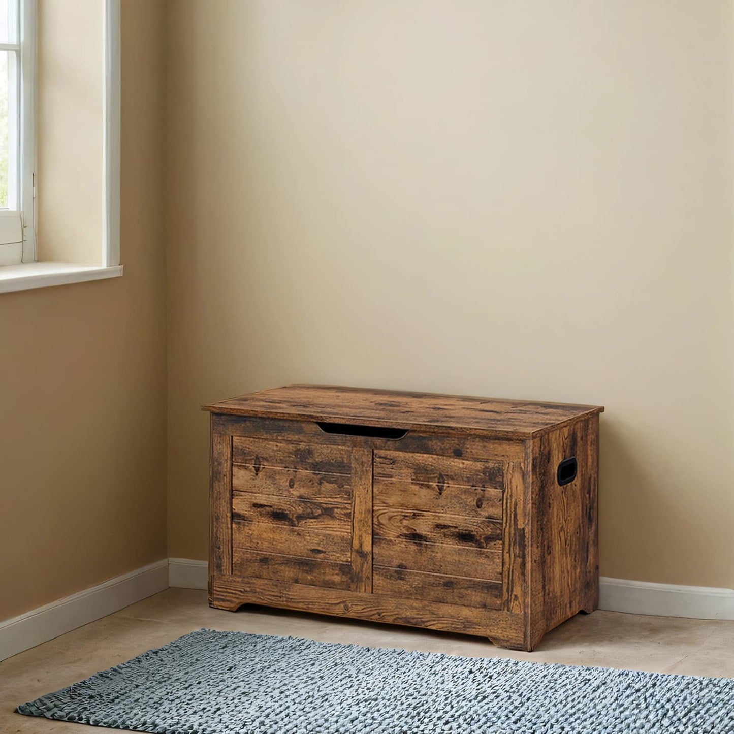 Blanket Storage Box, Shoe Bench with Storage, for Bedroom, Hallway, Living Room, White - image 19
