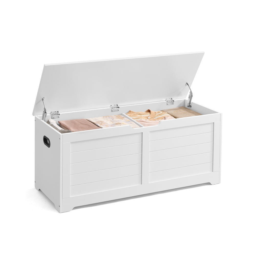 Storage Chest with 2 Safety Hinges - Cloud White / 15.7"D x 47.2"W x 18.1"H