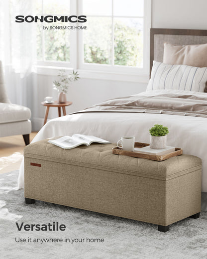 Storage Ottoman Bench with Legs, Load up to 660 lb - HWLEXTRA 