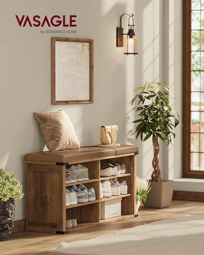 Shoe Storage Bench with Removable Cushion - image 2